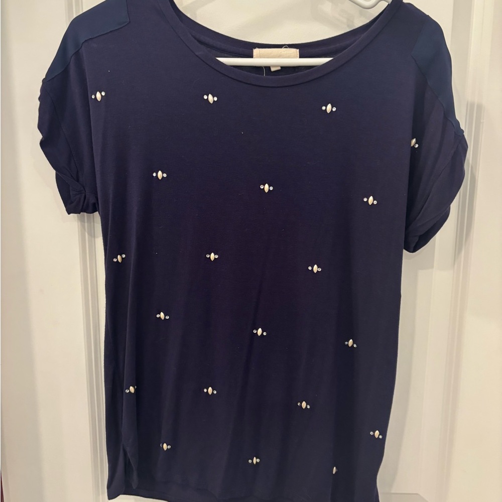Navy Blue Short Sleeve Tee Relaxed Fit
